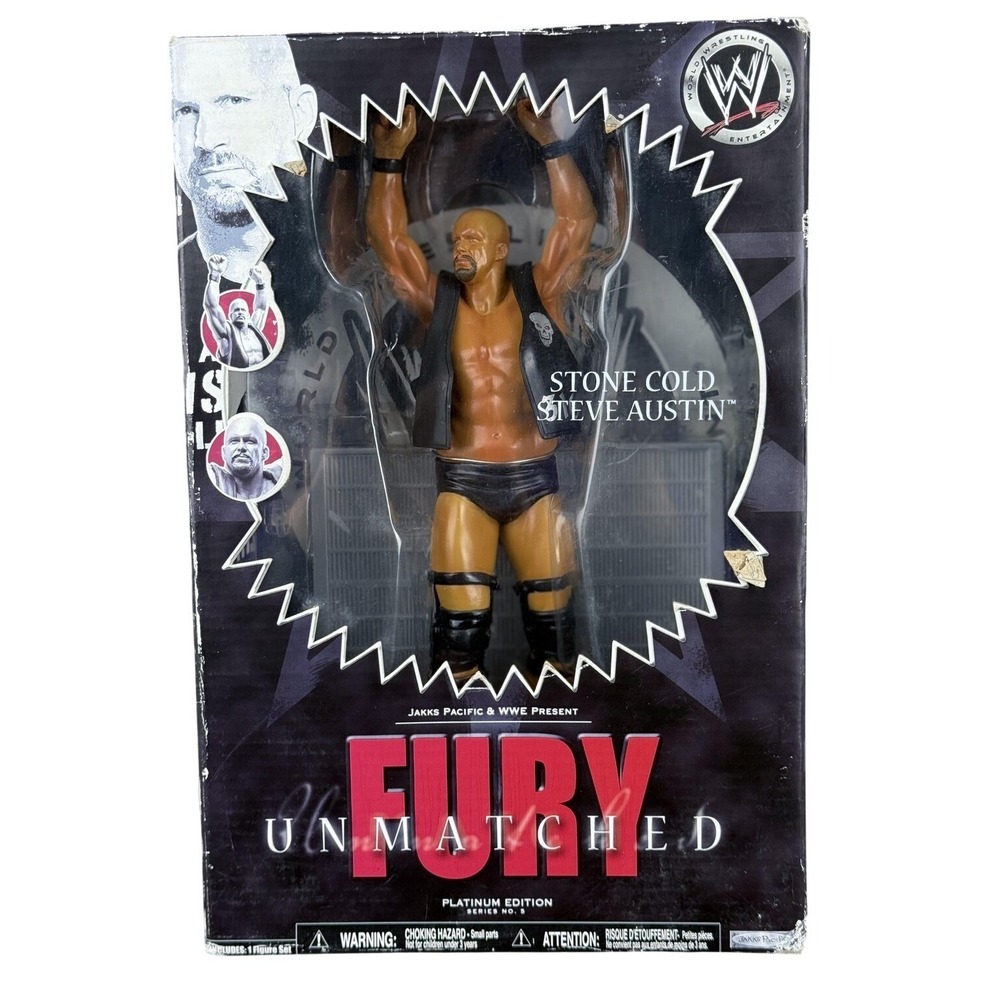 WWE Fury Unmatched Stone Cold Steve Austin Action Figure Jakks Pacific Boxed